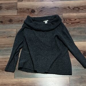 Orvis Women's Light Grey 🩶 Cowl Neck Sweater Size Large